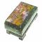 Шкатулка с иллюстрацией "Домик у ручья" камень змеевик 17,5х9,5х7,5 см