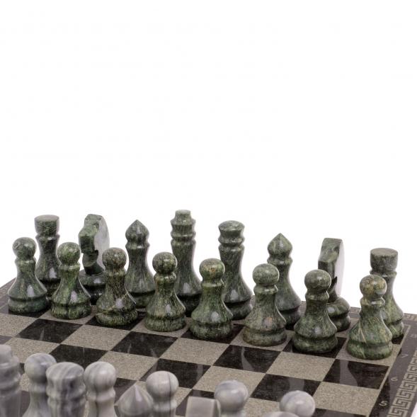 Шахматы с гравировкой &amp;quot;Греческий орнамент&amp;quot; 40х40 см гранит 125955