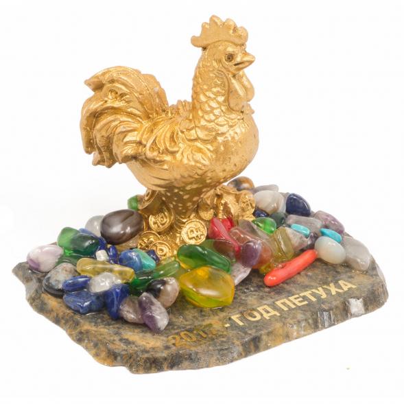 Сувенир &amp;quot;Петух золотой&amp;quot; змеевик 117319