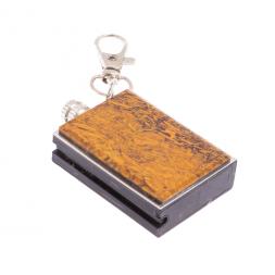 Брелок огниво &amp;quot;Вечная спичка&amp;quot; с накладкой из камня змеиная яшма 2,8х1,3х5 см
