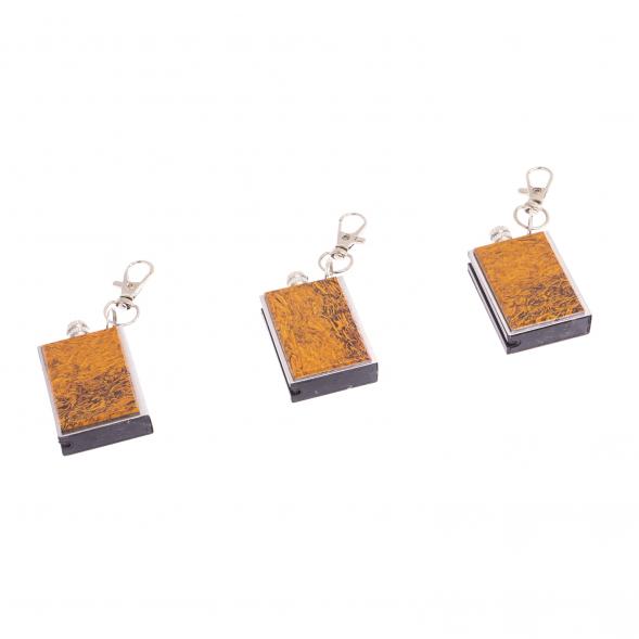 Брелок огниво &amp;quot;Вечная спичка&amp;quot; с накладкой из камня змеиная яшма 2,8х1,3х5 см 126699