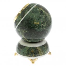 Настольные часы "Антистресс" с ящерицей из змеевика 13,5 см