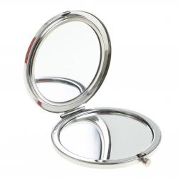 Зеркало круглое из камня оникс цвет серебро