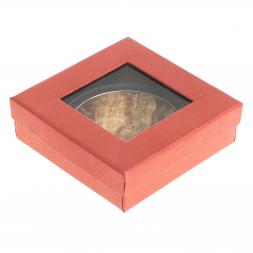 Зеркало круглое из камня оникс цвет серебро