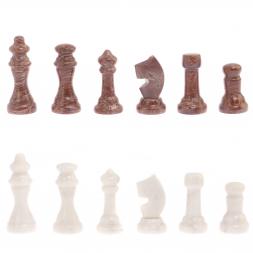 Шахматы с гравировкой &amp;quot;Турнирные&amp;quot; доска 36х36 см мрамор, лемезит