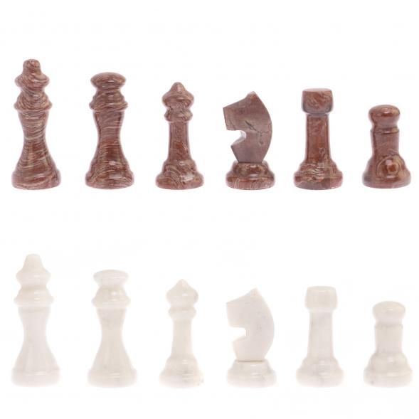 Шахматы с гравировкой &amp;quot;Турнирные&amp;quot; доска 36х36 см мрамор, лемезит 125956