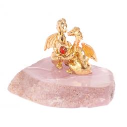 Сувенир &amp;quot;Пара драконов&amp;quot; из камня флюорит