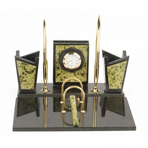 Письменный набор &amp;quot;Секретарь&amp;quot; камень змеевик 118115