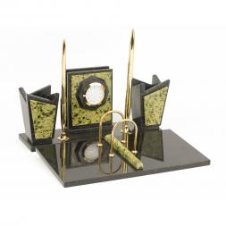 Письменный набор "Секретарь" камень змеевик