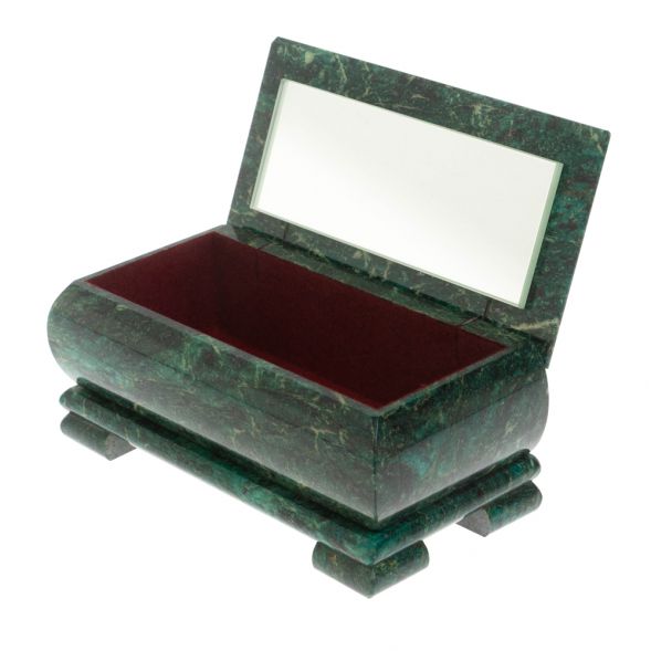 Шкатулка из змеевика 16х8х7,5 см 128182