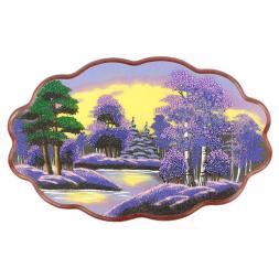 Панно с рисунком из камня &amp;quot;Рассвет&amp;quot; 45х29 см