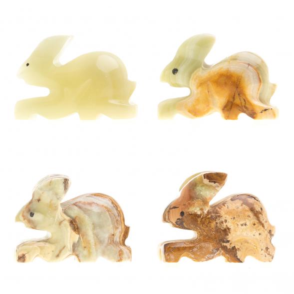 Статуэтка из оникса &amp;quot;Заяц&amp;quot; зелено-коричневый 5,5х2х4 см (2) 123951