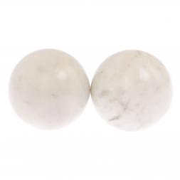 Шары для массажа 5 см 2 шт из белого мрамора