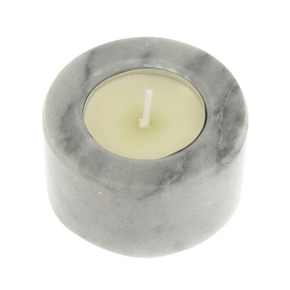 Свеча круглая их мрамора 6х6х3 см 127004