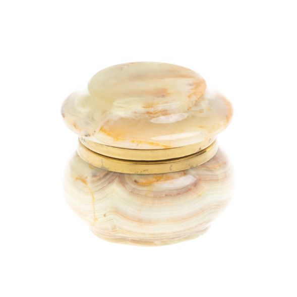 Шкатулка &amp;quot;Грибок&amp;quot; из зелено-коричневого оникса 6,3х6,3х5,5 см 127322