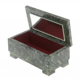 Шкатулка для денег &amp;quot;Купюра&amp;quot; с зеркалом змеевик 18,5х9,5х6,5 см