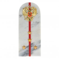 Сувенир погон &amp;quot;Капитан МВД&amp;quot; камень мрамор