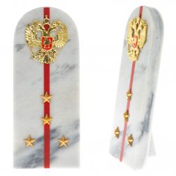 Сувенир погон &amp;quot;Капитан МВД&amp;quot; камень мрамор