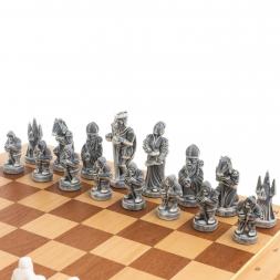 Шахматный ларец &amp;quot;Средневековье&amp;quot; доска бук 43,5х43,5 см