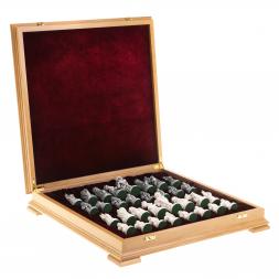 Шахматный ларец &amp;quot;Средневековье&amp;quot; доска бук 43,5х43,5 см