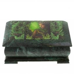 Шкатулка &amp;quot;Хозяйка медной горы&amp;quot; змеевик 25х13,5х11 см
