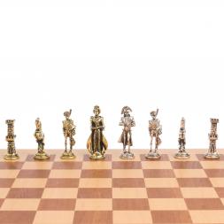 Шахматный ларец &amp;quot;Отечественная война 1812 г.&amp;quot; доска бук 39х39 см