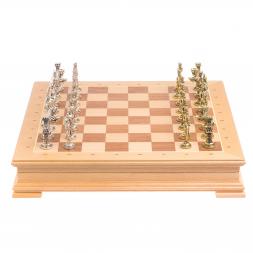 Шахматный ларец &amp;quot;Отечественная война 1812 г.&amp;quot; доска бук 39х39 см