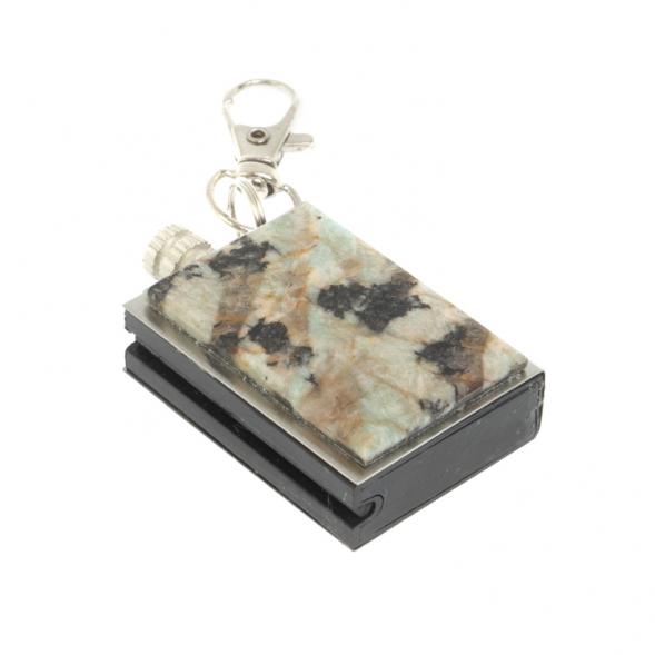 Брелок огниво &amp;quot;Вечная спичка&amp;quot; с накладкой из камня амазонит дымчатый кварц 127801