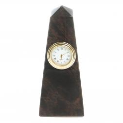 Часы настольные &amp;quot;Башня&amp;quot; камень обсидиан