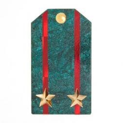 Сувенирный магнит &amp;quot;Погон Подполковник ВС&amp;quot; камень змеевик