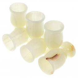 Набор рюмок из белого оникса в футляре 4х6,5 см 20 мл (1,5х3) 6 шт