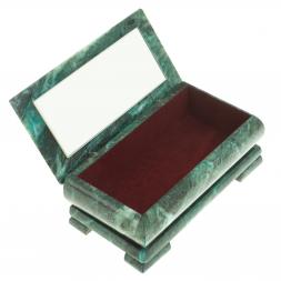 Шкатулка с иллюстрацией &amp;quot;С любовью&amp;quot; камень змеевик 17,5х9,5х7,5 см