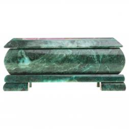 Шкатулка с иллюстрацией &amp;quot;С любовью&amp;quot; камень змеевик 17,5х9,5х7,5 см