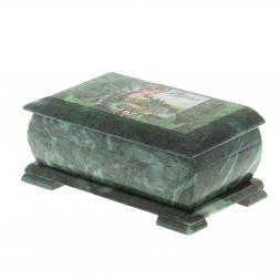 Шкатулка &amp;quot;Хозяйка медной горы - Урал&amp;quot; змеевик 25х13,5х11 см