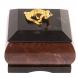 Шкатулка из лемезита квадратная с ящерицей 7х7х6 см 126394