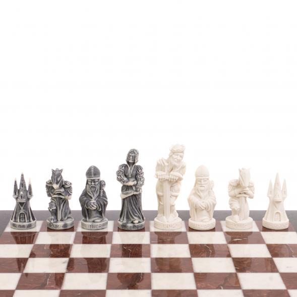 Шахматы &amp;quot;Средневековье&amp;quot; доска 40х40 см из лемезита и мрамора 126552