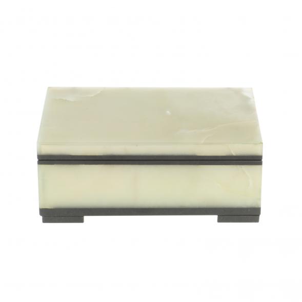 Шкатулка из белого нефрита 12х8х4,8 см 127163