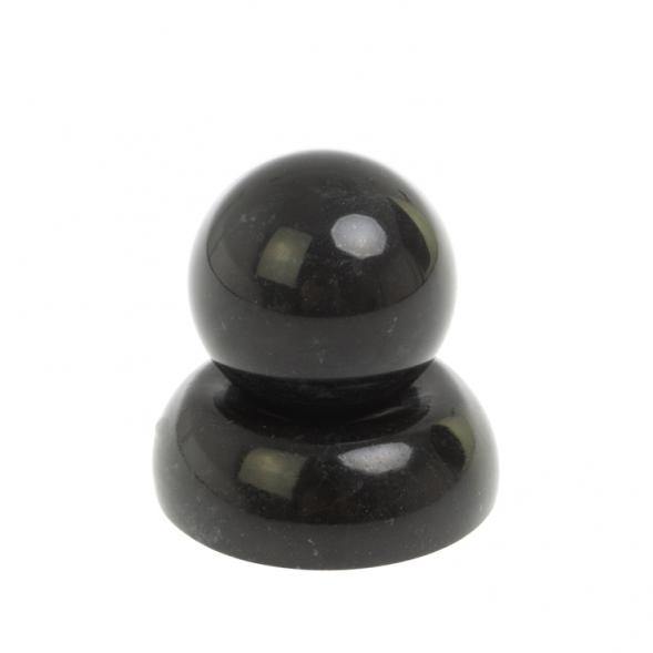 Шар 3,5 на подставке см из черного змеевика 5х5 см 127643