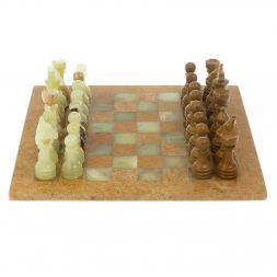 Шахматы "Статус" доска 30х30 см ракушечник оникс
