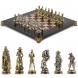 Шахматы настольные &amp;quot;Рыцари&amp;quot; 28х28 см из камня лемезит 120775