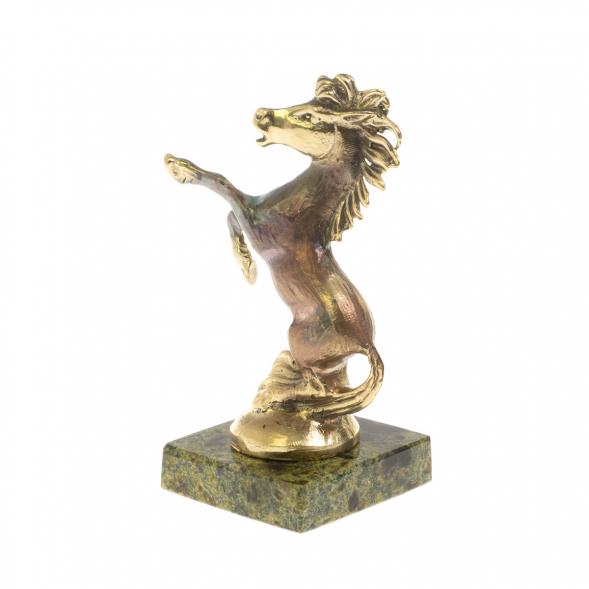 Статуэтка &amp;quot;Конь на дыбах&amp;quot; бронза змеевик 129914