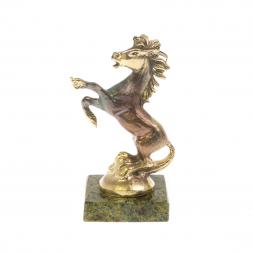 Статуэтка &amp;quot;Конь на дыбах&amp;quot; бронза змеевик