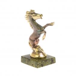 Статуэтка &amp;quot;Конь на дыбах&amp;quot; бронза змеевик