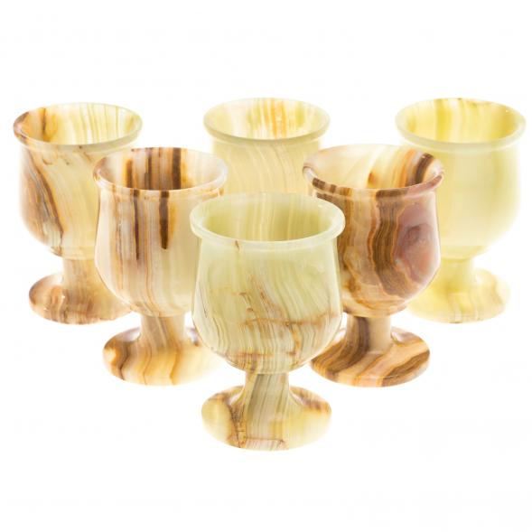 Набор рюмок камень оникс 6х9,5 см 100 мл (2,5х4) 6 шт в коробке 123954