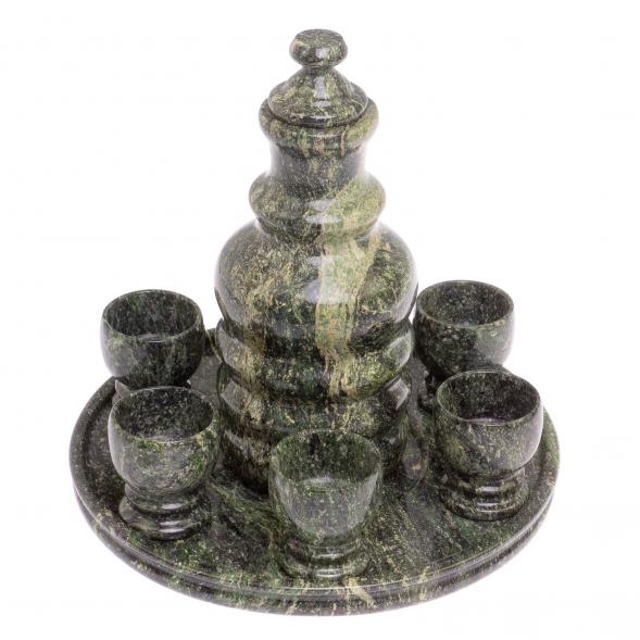 Подарочный набор &amp;quot;Коньячный&amp;quot; из камня змеевик 124997