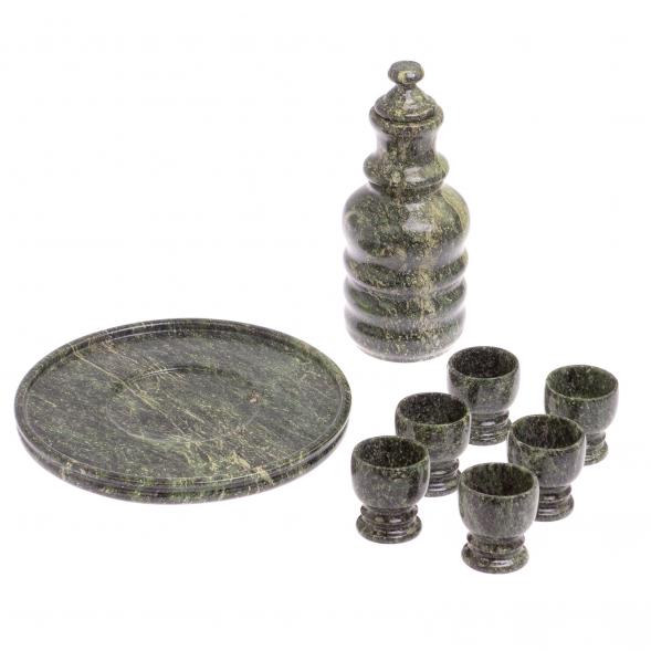 Подарочный набор &amp;quot;Коньячный&amp;quot; из камня змеевик 124997