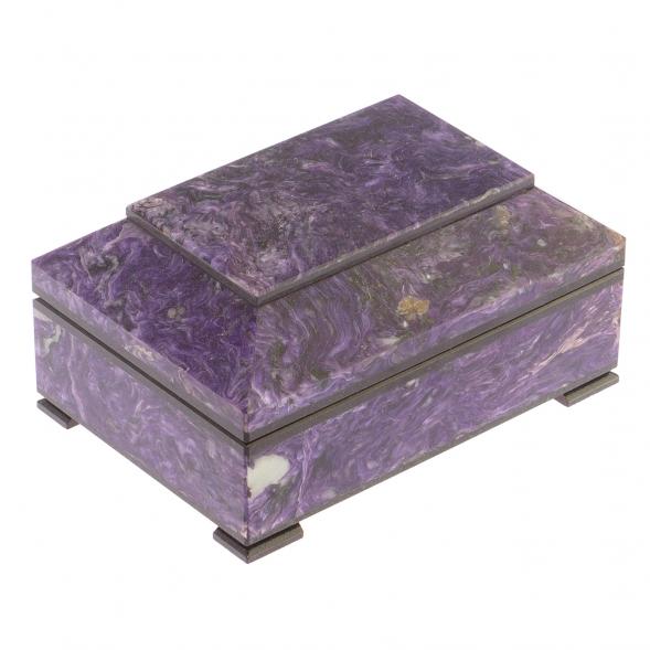 Ларец из чароита 12,5х9х5 см 126027