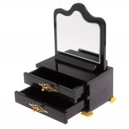 Ларец &amp;quot;Трюмо&amp;quot; на 2 ящика с зеркалом нефрит долерит