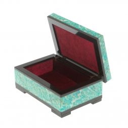 Шкатулка из камня амазонит 11х7,5х5 см