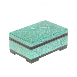 Шкатулка из камня амазонит 11х7,5х5 см